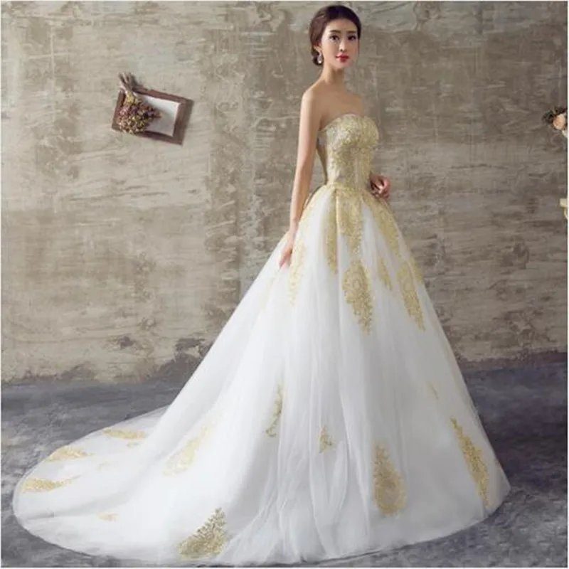 20 Best Ideas White and Gold Wedding Dresses - Home, Family, Style and ...