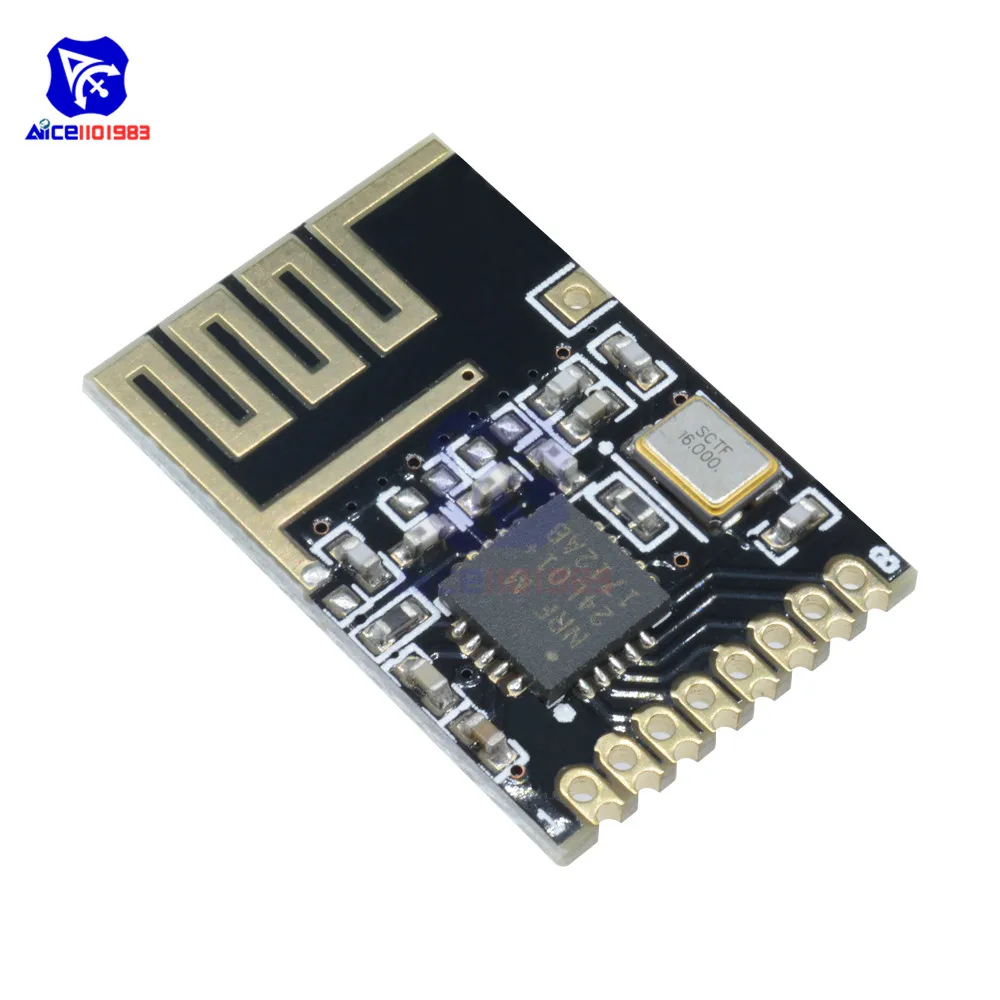 Diymore NRF24L01 беспроводной модуль микроконтроллер приемник передатчик 2,4 ГГц антенна с гнездом адаптер плата для Arduino - Цвет: No Pin NRF24L01