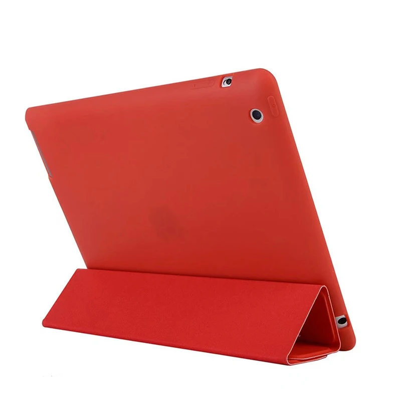 Для IPad 4 IPad 2 кожаный чехол мягкая Вернуться ТПУ Trifold Smart Cover противоударный Защитный чехол для IPad 2/3 /4