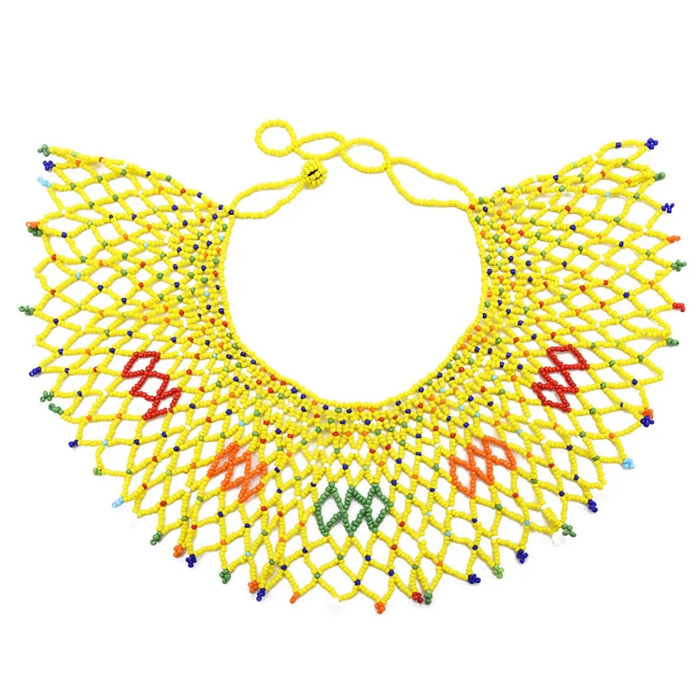 2 цвета Египетский Племенной креативный акриловый чокер с бусинами ожерелье колье ожерелья для женщин очаровательные ювелирные изделия Винтаж