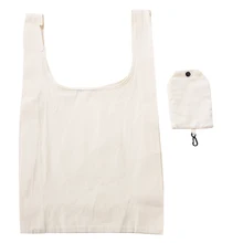 Эко хлопок складная сумка для покупок посылка Женщины Мужчины Многоразовые Холст складной мешок Белый