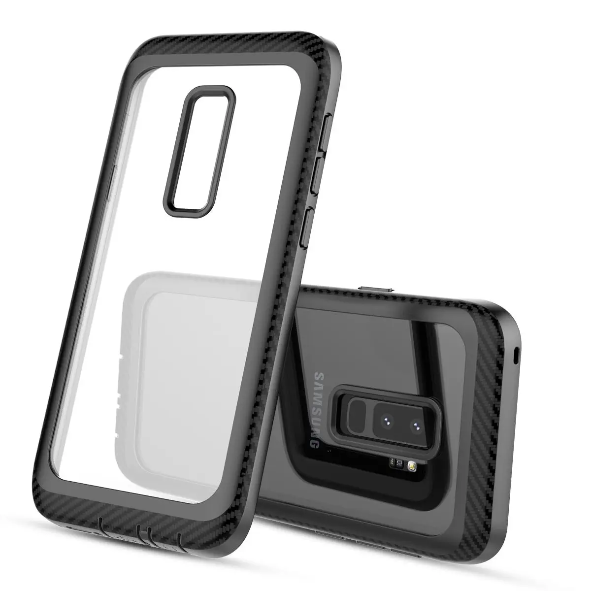 Casewin Водонепроницаемый Чехлы для мобильных телефонов для samsung Galaxy S9 плюс полноразмерный Прозрачный чехол для телефона с Экран Защитная крышка из устойчивого к царапинам стекла