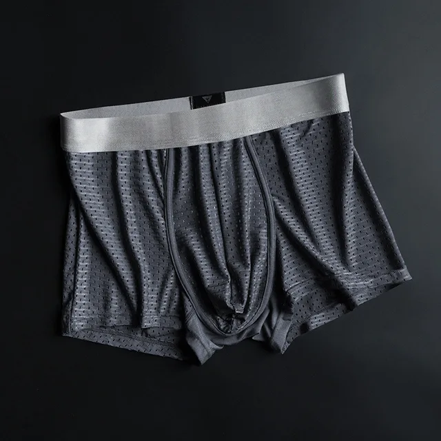 Silver Ion Antibacterial Underwear Male Genuine Boxer Pants Convex Youth Sexy Odor Removal Net