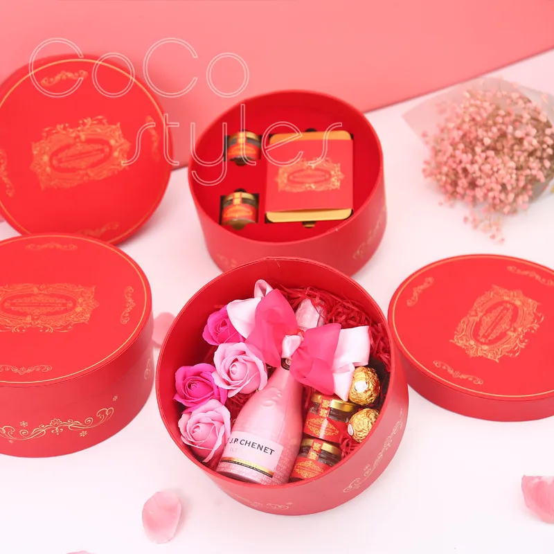 

Cocostyles custom populal premium chinesestyle gift box with champagne chocolate honey for babyshower wedding present for guests