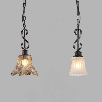 

American style retro simple Pendant Lights single head bedroom loft studio living room bar desk industrial wind iron LU728292