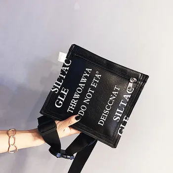 

New Chaohua Korean Printing Letter "ins" Over-heated and Oblique Crossing Fashion, One Shoulder, Small Square Bag for Wholesale