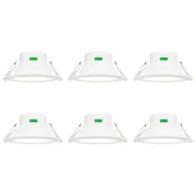 Диммируемый 10 Вт светодиодный потолочный светильник для кухни и ванной комнаты IP44 светодиодный потолочный светильник 220 В-240 В Диаметр отверстия 90-105 мм 6 ламп