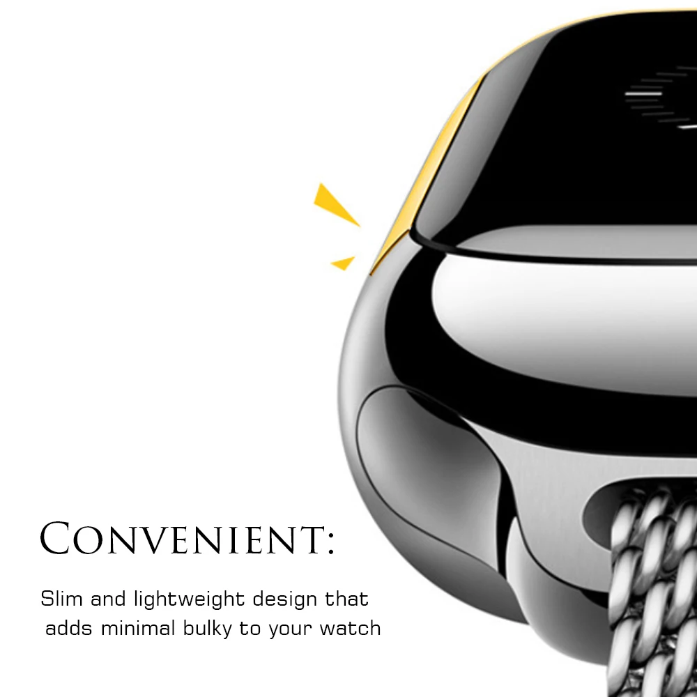 Gosear защитная пленка на весь экран бампер чехол для Apple Watch iWatch i Wach iWach Series 1 2 3 38 мм 42