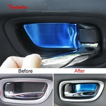 Tonlinker интерьерная Автомобильная дверная ручка, накладка на чашу, наклейки для Nissan Murano-19, автомобильный Стайлинг, 4 шт., наклейка на крышку из нержавеющей стали