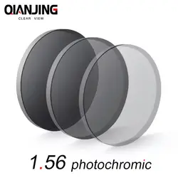 QJING 1,56 фотохромные одного видения рецепт оптический Линзы для очков с быстрой изменение цвета спектакль близорукость дальнозоркость