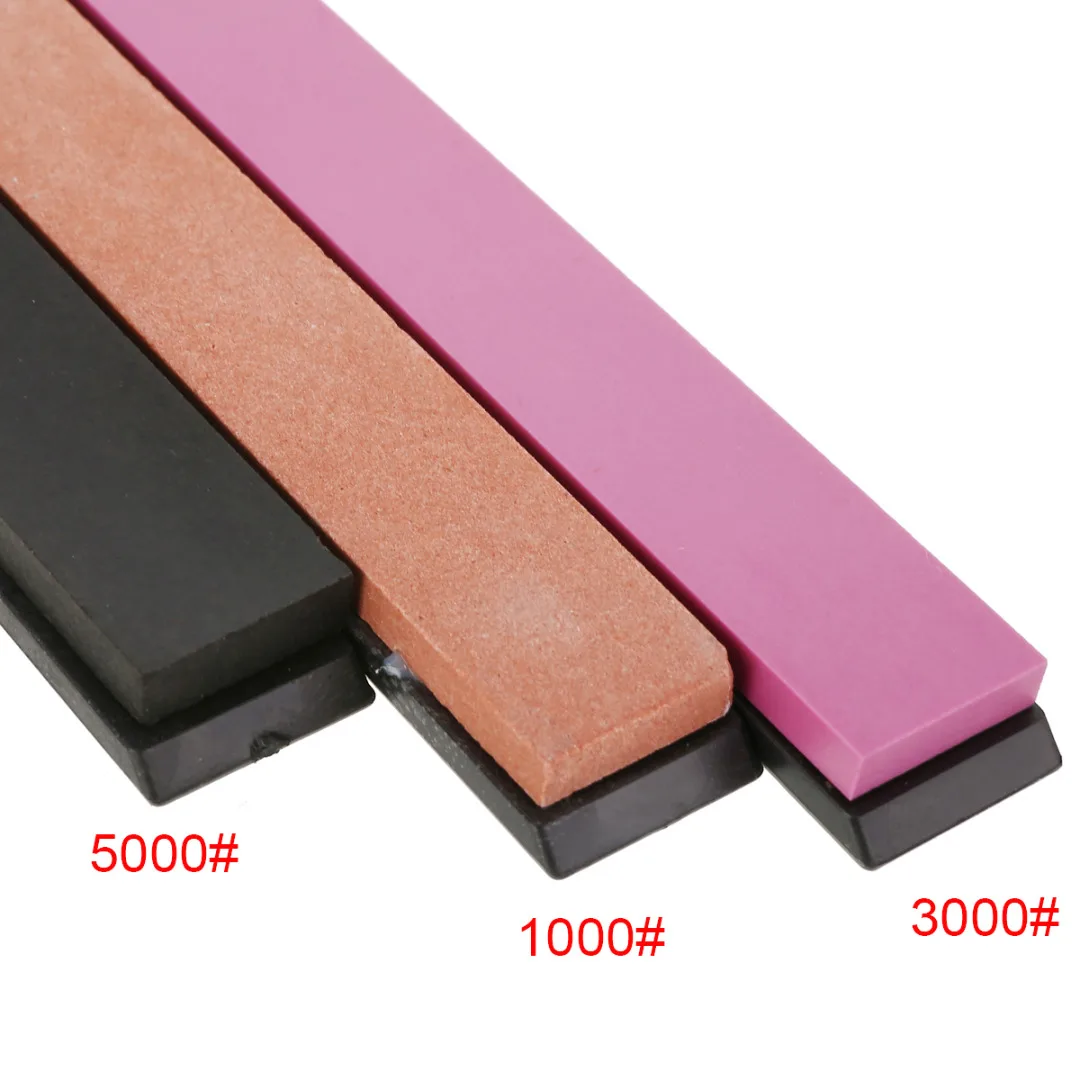 1pc 5000/3000/1000 Dual Whetstone Sharpener Tool Fine Grit Sharpening Water Stone with Anti-slip Base Kitchen Tool