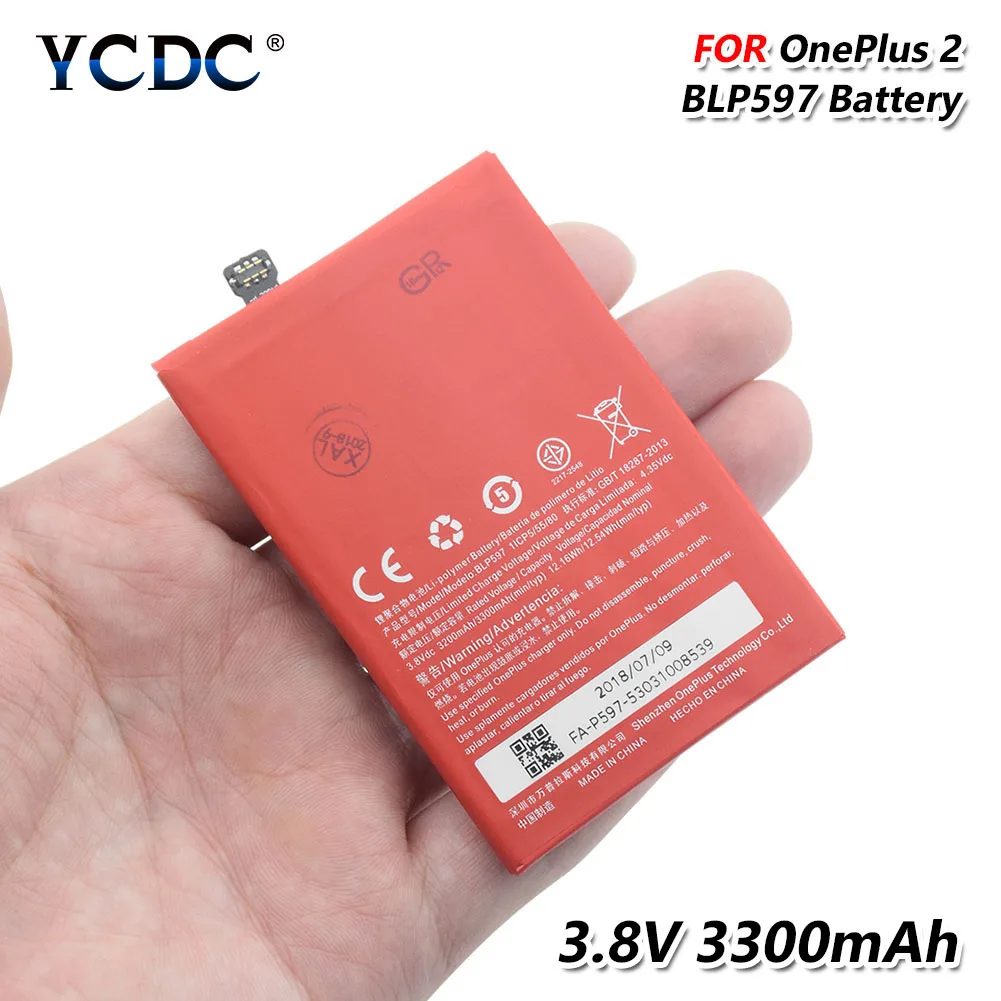 

Original 3300mAh BLP597 Battery BLP 597 Phone Bateria For OnePlus Two (One Plus Two/OnePlus 2/One Plus 2) A2001 A2003 A2005