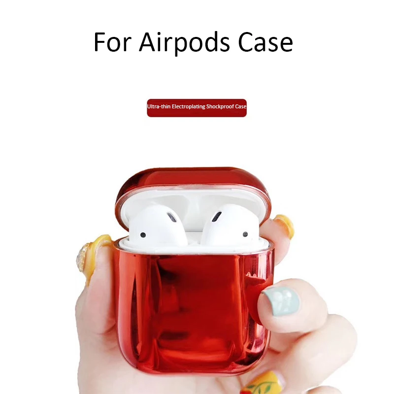 

For Airpods Case Luxury Wireless Earphone Case Electroplating Cover For Airpods Hard Case Shockproof Protection i10 i30 i80 tws