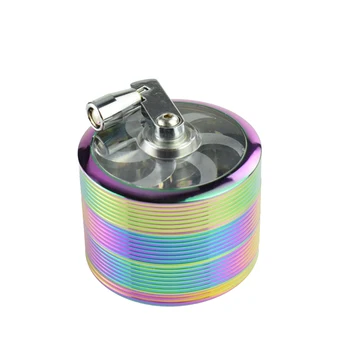 

Colorful Rainbow Screw Thread Shape Spice Grinder Dry Grinder Herb Grinder Smoking Pipe Tobacco Herbal Grinder With Hand Crusher