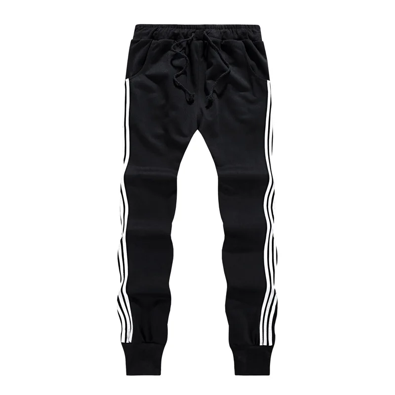 

2018 New Fashion Tracksuit Bottoms Mens Casual Pants Cotton Sweatpants Mens Joggers Striped Track Pants Gyms Fitness Clothing