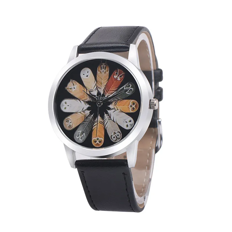 Owl Design Women Watch Luxury Casual Simple Quartz Clock For Women Leather Strap Vogue Wrist Watches Reloj Mujer Drop Ship #C