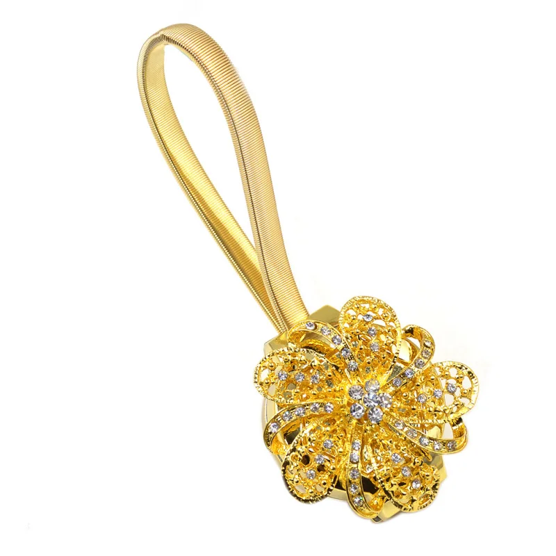 Магнитная повязка Европейский Diamond Flower Шторы Tiebacks Пряжка Цвет серебристый, золотой 1 шт
