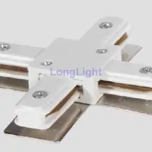 "+" Форма Соединительная шина, Светодиодный лампа, крепление к рейке разъемы, двухпроводная арматура, освещение для магазинов светильники, белый, черный, серебристый