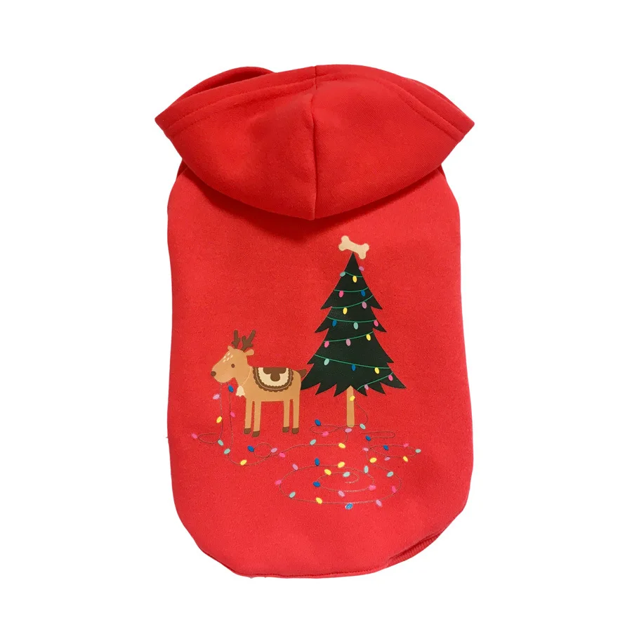 XS/S/M/L собака одежда Рождественский костюм милая одежда с героями мультфильмов для маленьких собак Одежда Костюм Платье Рождественская одежда для Kitty собак - Цвет: A