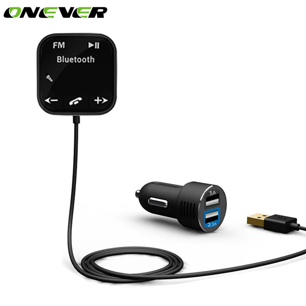 Onever Магнитная Адсорбция автомобильный Bluetooth FM передатчик набор хэндс фри MP3 плеер