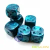 Bescon Raw Unpainted Marble 16MM D6 Game Dice with Blank 6th Side, 3 Assorted Color Set of 18pcs, Blank Marble Cube 4