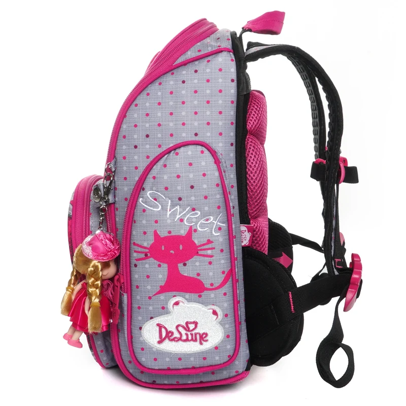 Delune 3D Цветочный узор школьные сумки для девочек мальчиков автомобиль мультфильм Рюкзак Детские ортопедические рюкзаки Mochila Infantil