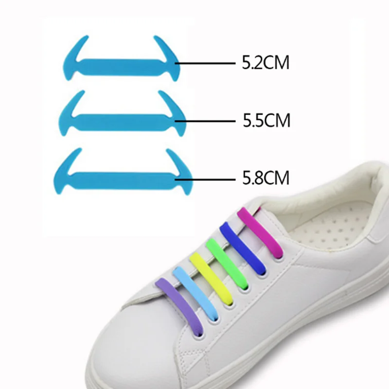 

12pc/pack Lazy people No Tie silicone shoelace Unisex Athletic Running Easy Shoelaces Elastic Silicone Shoe Lace Sneakers Boots