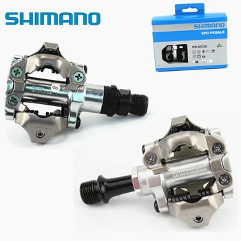 

shimano Cycling MTB Mountain Bicycle Bike Parts Chrome-moly & Aluminum Self-Locking Clipless PD-M520 M520 Pedals SPD Cleats