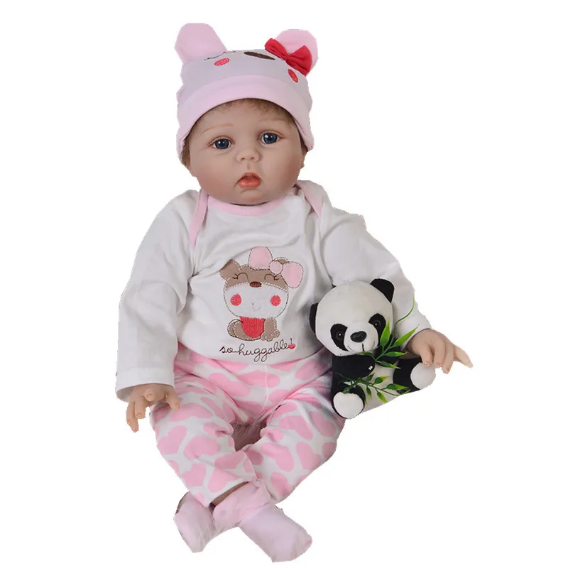

55cm Reborn Doll New Handmade Silicone Reborn Baby Toys for Girls Children Boy Simulation Interactive Game Doll