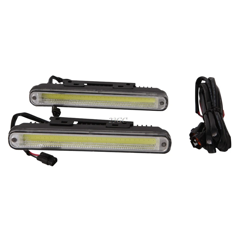 2017 NEW Car LED COB Daytime Running Light Long Strip DRL Motor Fog Day Driving font