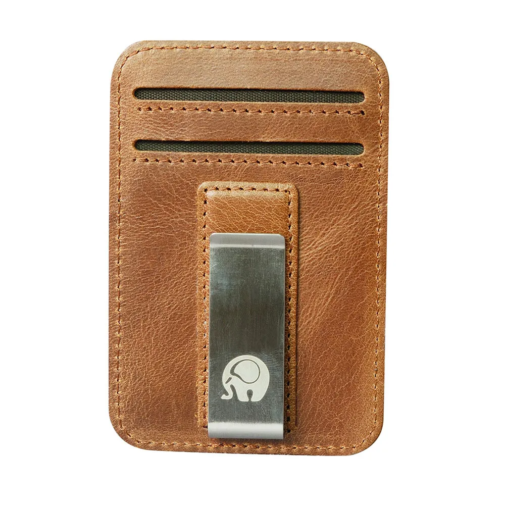 

Slim Minimalist Front Pocket Hook Blocking Leather Wallets Pocket Gifts Torba na trend 2019