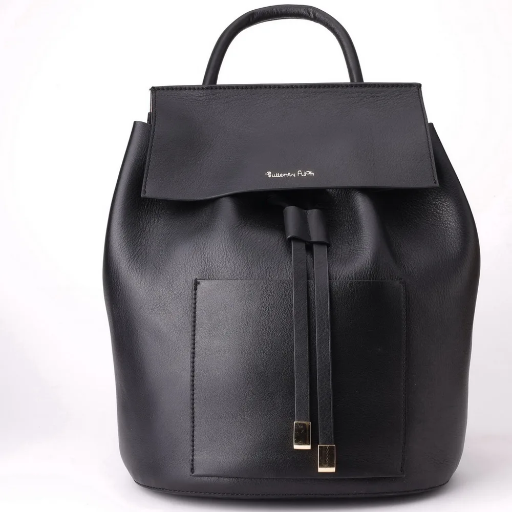

Butterfly Fish Famous Brand Backpack Women Backpacks Vintage Girls School Bags for Girls Black Leather Women Bucket Backpack