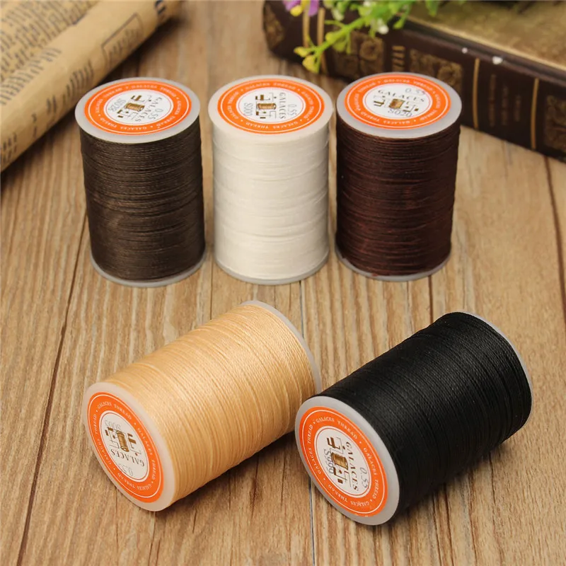 

Durable DIY 115m Wax Line Round Leather Craft Tool 0.55mm For Shoe Sewing Thread Hand Stitching Sewing Thread Cloth Leather
