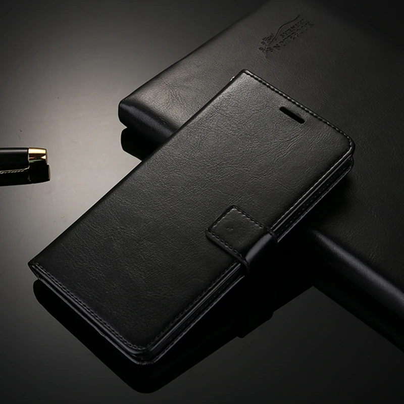 Кожаный чехол с откидной крышкой для Xiaomi Redmi 3 S 4A 5A 6A 7A 5 6plus Примечание iPhone 7 6 Plus 5 iPad Pro Plus 4 4X3 S2 GO Prime K20 подставка бумажник кожаный мягкий чехол - Цвет: Black