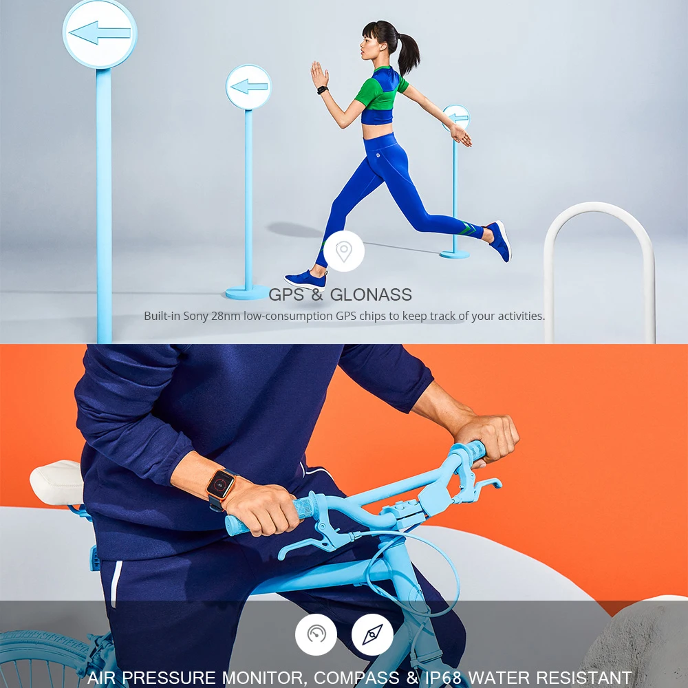 Цена Международная версия Huami Amazfit Bip Смарт часы font b gps b font Gloness умные часы 45 дней в режиме ожидания