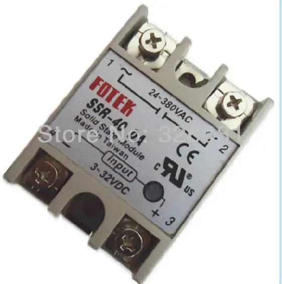 

Solid state relay 40A actually ! Manufacturer 40A SSR,input 3-32V DC output 24-380V AC single phase solid state relay SSR-40DA