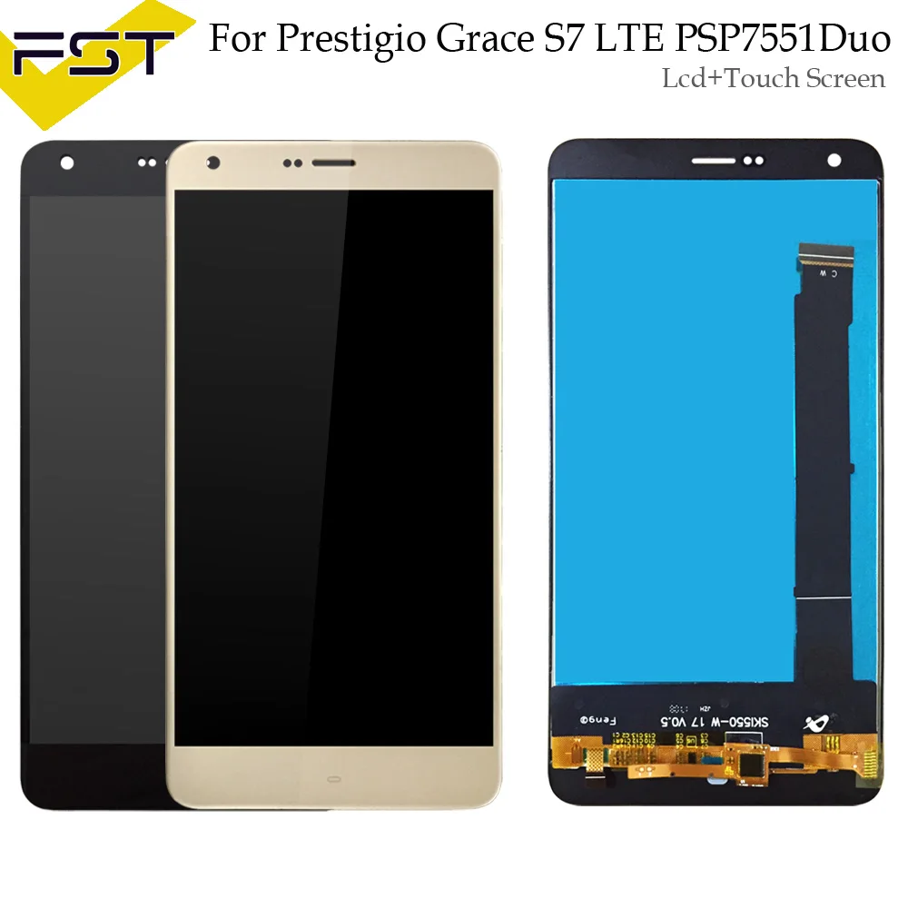 

For Prestigio Grace S7 LTE PSP7551Duo PSP 7551 PSP7551 LCD Display + Touch Screen Digitizer Panel Sensor Lens Glass Assembly