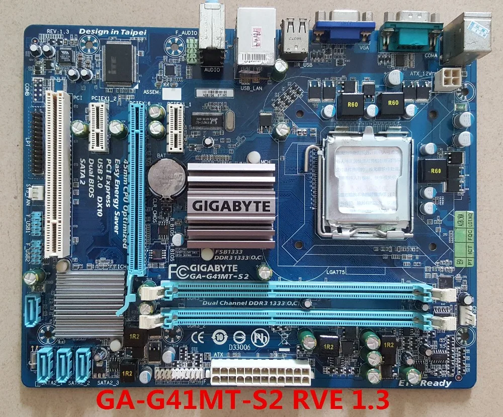 Оригинальная материнская плата для gigabyte GA-G41MT-S2 LGA 775 DDR3 G41MT-S2 8 ГБ полностью интегрированная материнская плата G41 для настольных ПК