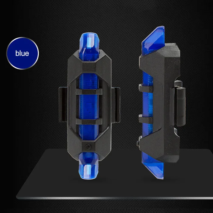 Супер яркий Перезаряжаемый USB задний светильник велосипедный светильник светодиодный велосипедный задний сигнальный светильник портативный водонепроницаемый велосипедный фонарь - Цвет: blue