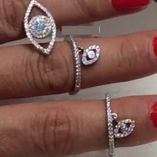 Серебряный цвет микро паве cz подвеска кольца милые сглаза талисманы счастливые девушки подарок кольцо