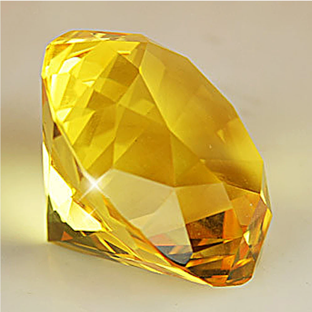 

4 Color Diamond Shaped Crystal Glass Art Paperweight Wedding Favor Shower 40mm