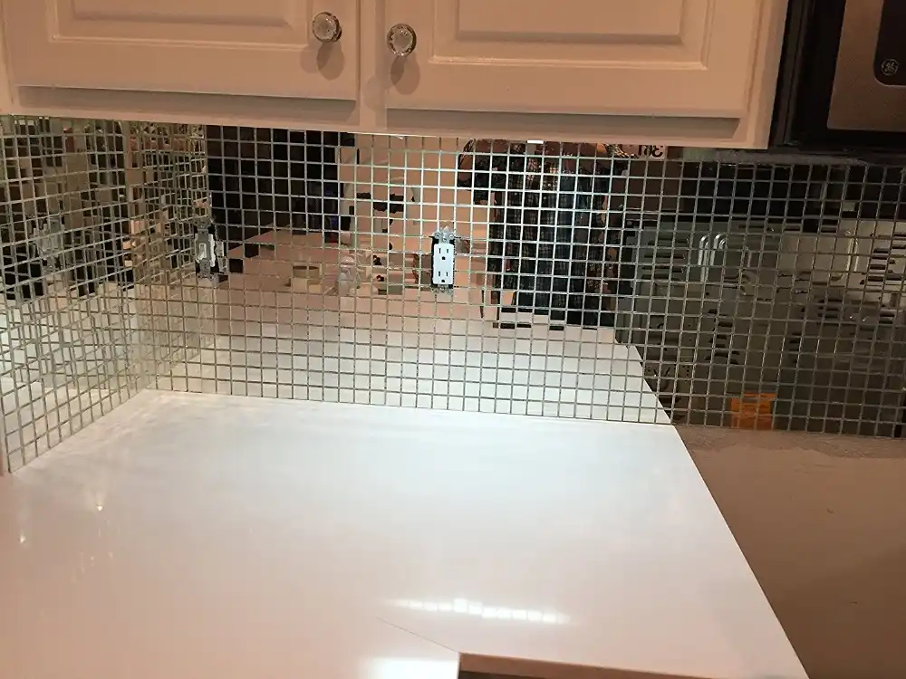 Free Size Argento Decorativo Craft Mattonelle di Mosaico Rimovibile Festa Specchio Adesivi POHOVE Autoadesivo Mini Quadrato Vetro