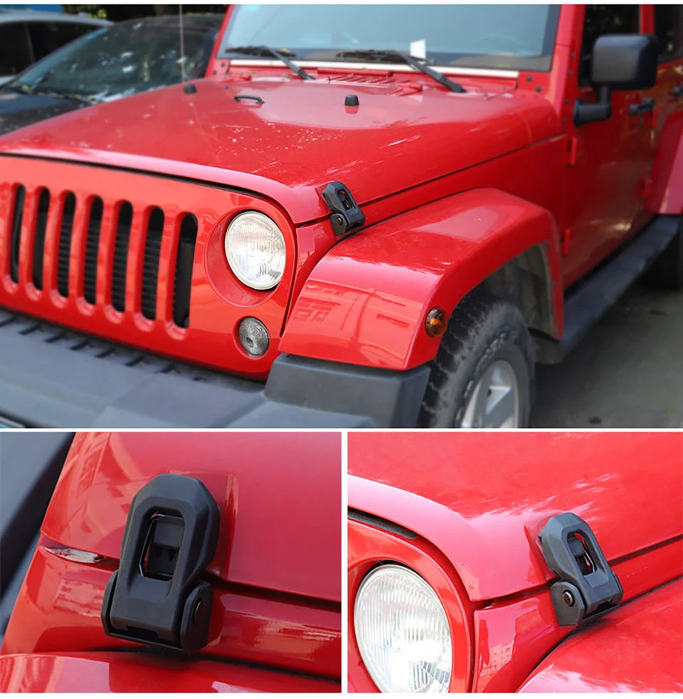 SHINEKA замки капота для Jeep Wrangler JK защелка капота 2007- для Jeep Wrangler JK Sport Rubicon Sahara Unlimited