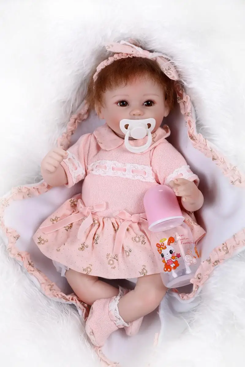 NPK 18 дюймов реалистичные reborn baby Мягкие силиконовые виниловые настоящие сенсорные куклы прекрасный подарок для новорожденных детей