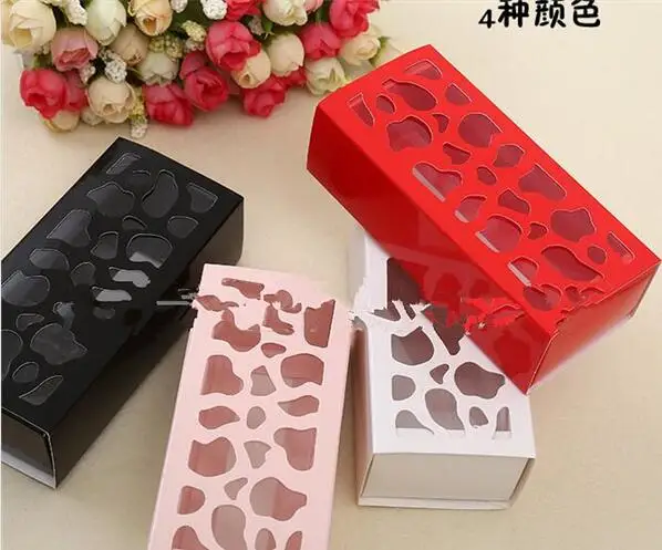 

10 pieces White Hollow Macaron Box Cookie Package Baking Small Cake Box for Chocolate Muffin Biscuits Luxury Wedding Party Decor