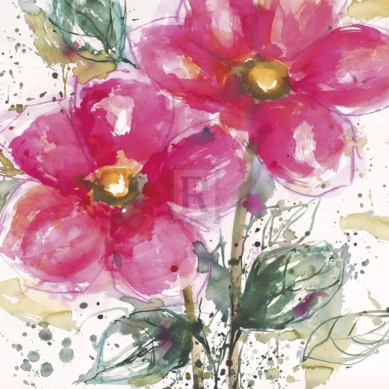 Pink Flower II Poster Print by Lilian Scott (12 x 12)