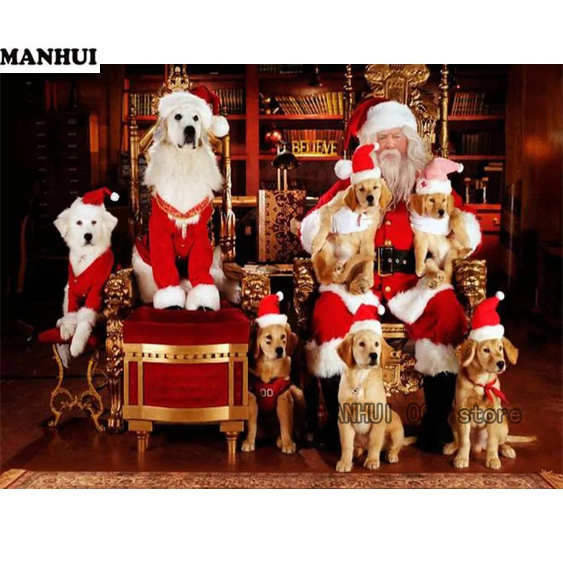 Алмазная 5D живопись сделай сам вышивка для пожилых людей и собак алмазная