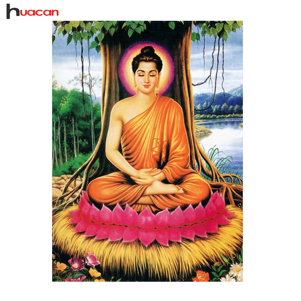 

Huacan Full Square Religion Diamond Painting Buddha Home Decor,Diamond Mosaic,Diamond Embroidery Handmade Gift DIY