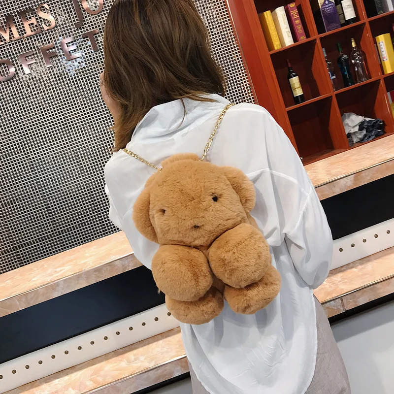 Kawaii осенне зимние студенческие плюшевые рюкзаки для девочек милый плюшевый
