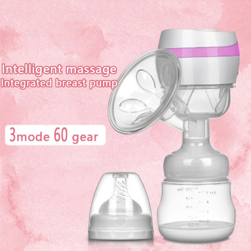 USB Электрический молокоотсос с молочной бутылкой BPA бесплатно мощный всасывающий сосок для младенцев Грудное вскармливание продукт Интегрированная машина